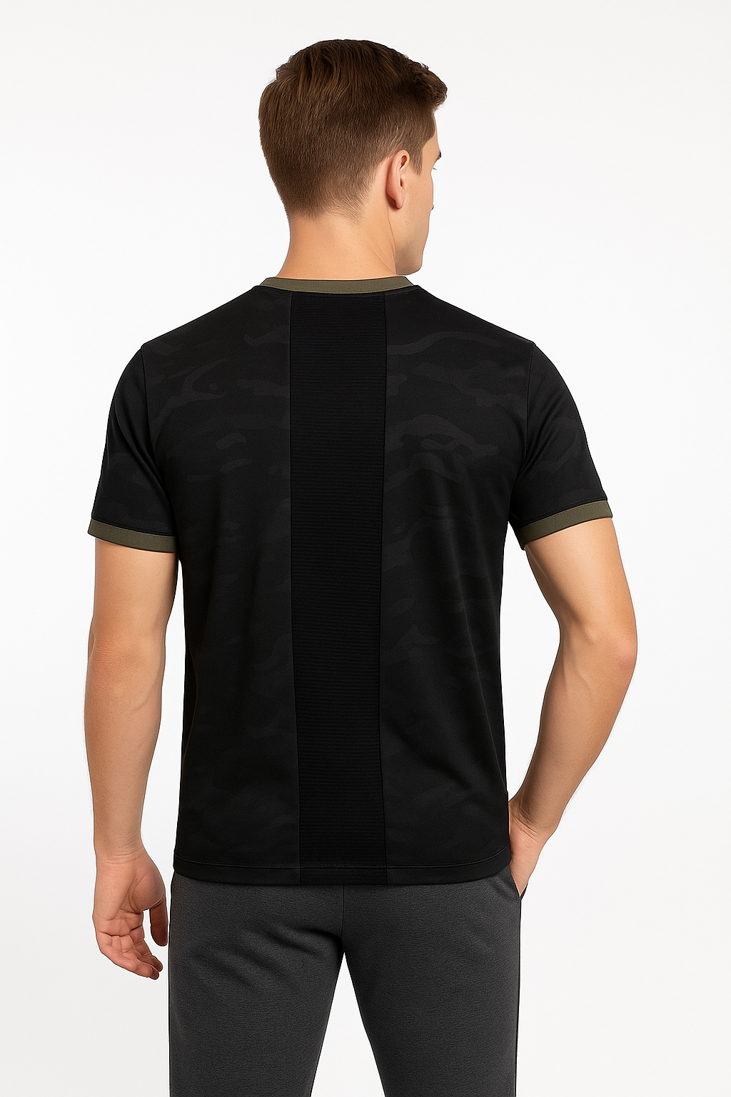 Playera RN lines sport camuflaje militar color negro