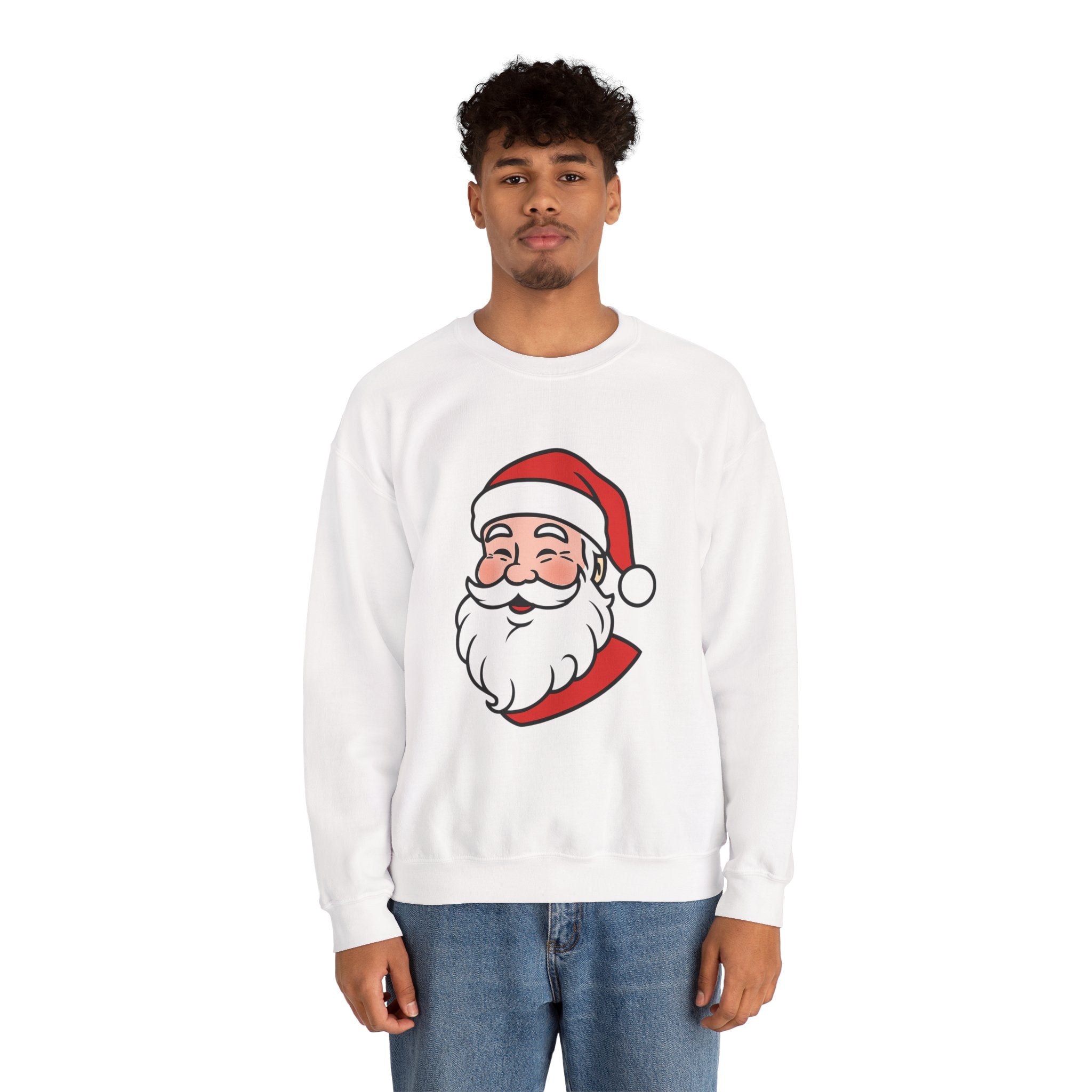 Festive Santa Sweatshirt | Christmas Apparel, Holiday Gift, Cozy Crewneck, Unisex Sweater, Winter Fashion