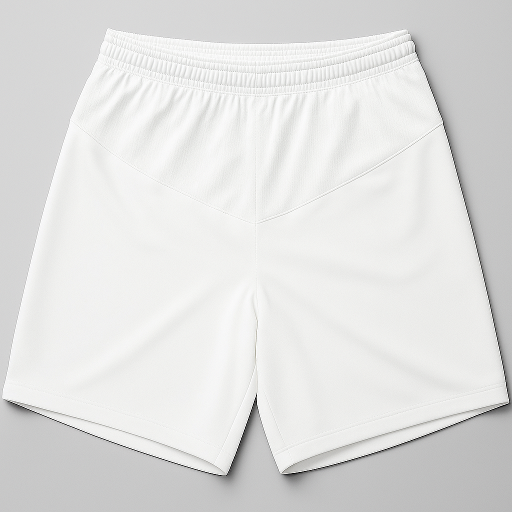 Short RN lines con cierres, dry fit y logo de gamuza|color blanco