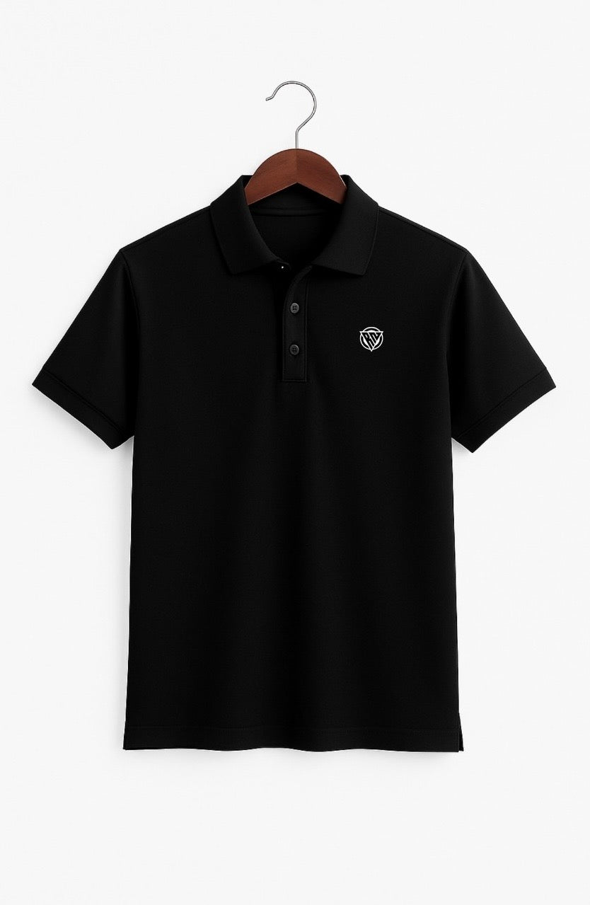 Playera estilo polo marca RN lines con ajuste en mangas y pecho