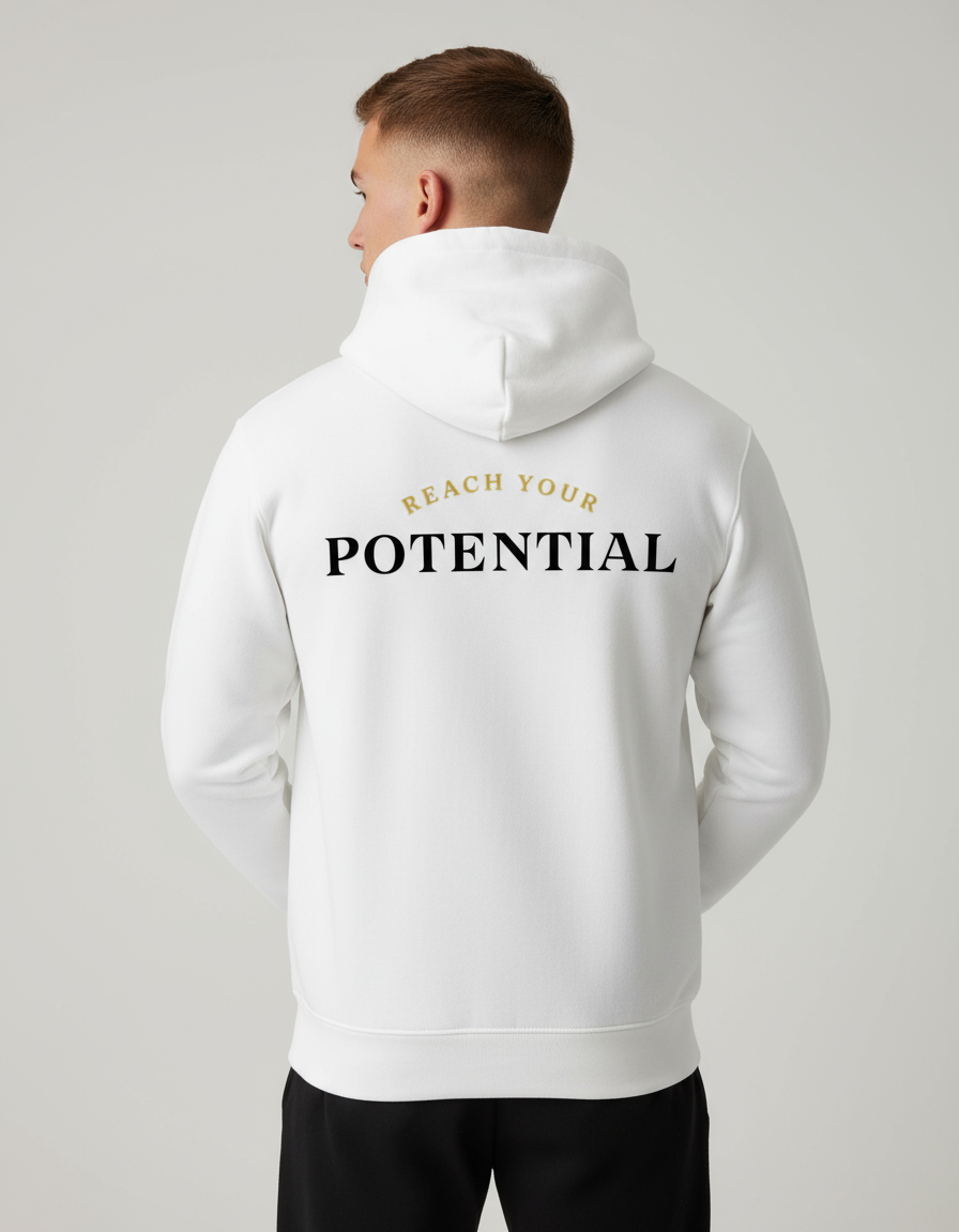 RN lines Hoodie Black|White “Reach your potential”
